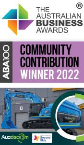 Australian Business Award 2022 Community Contribution Big Blue Excavator